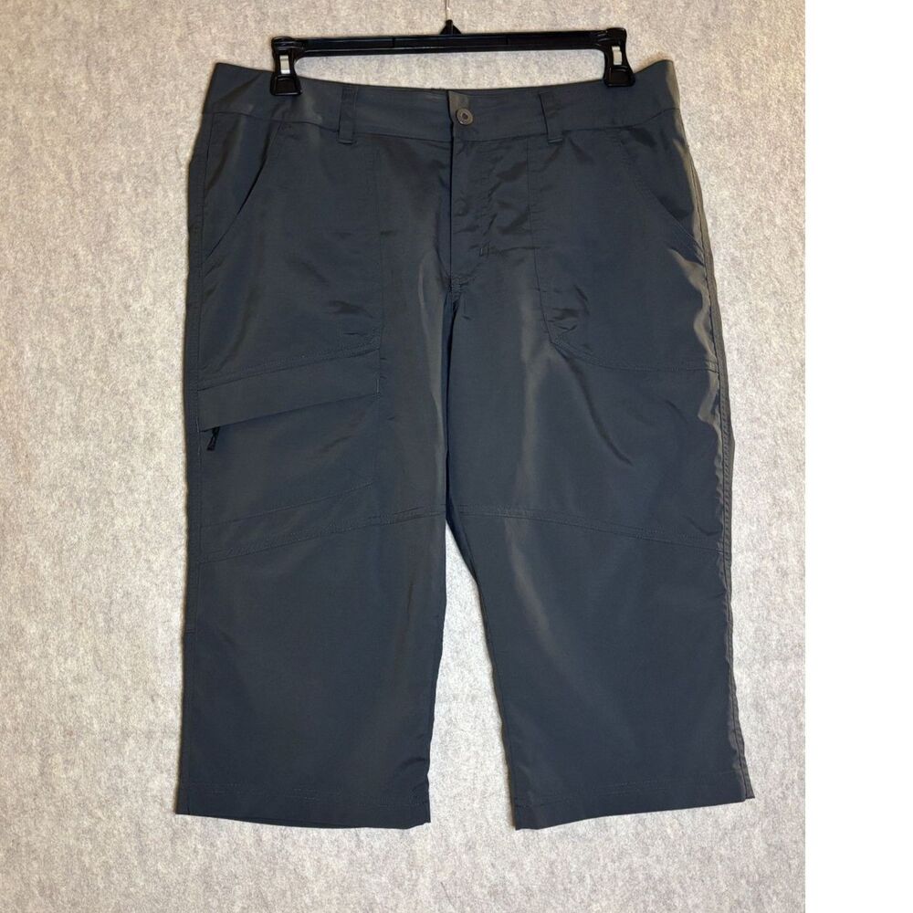 Columbia Omni-Shield Cargo Bermuda Shorts/Capris Women’s 14 Gray Hiking Outdoor